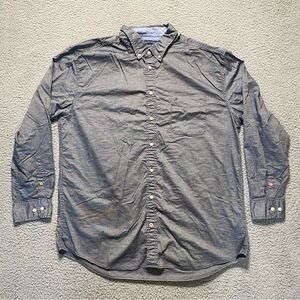 Tommy Hilfiger Gray Long Sleeve Button Down Shirt Classic Fit Men’s Size 2XL